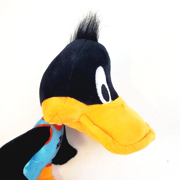 Space Jam Tune Squad Daffey Duck Plush Boy's 11" Black/Orange Toy Stuffed Animal - Picture 4 of 7